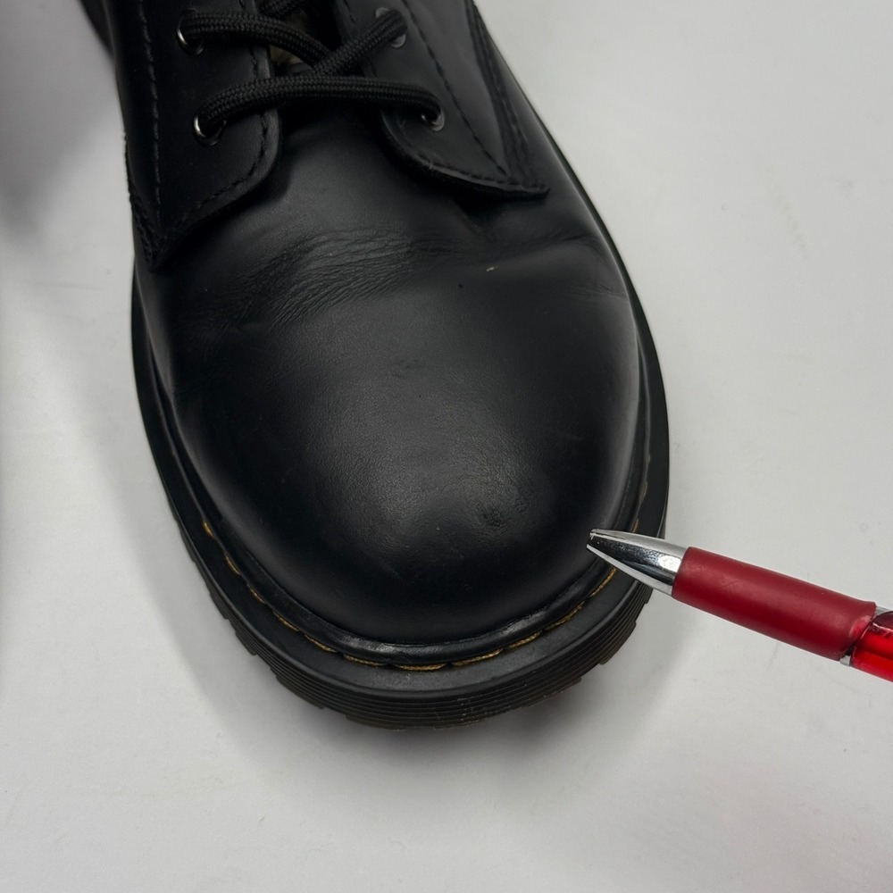 Dr. Martens 1460 Serena Leo Leopard Faux Fur Lined‎ Black Leather Boots 6M - Picture 8 of 10